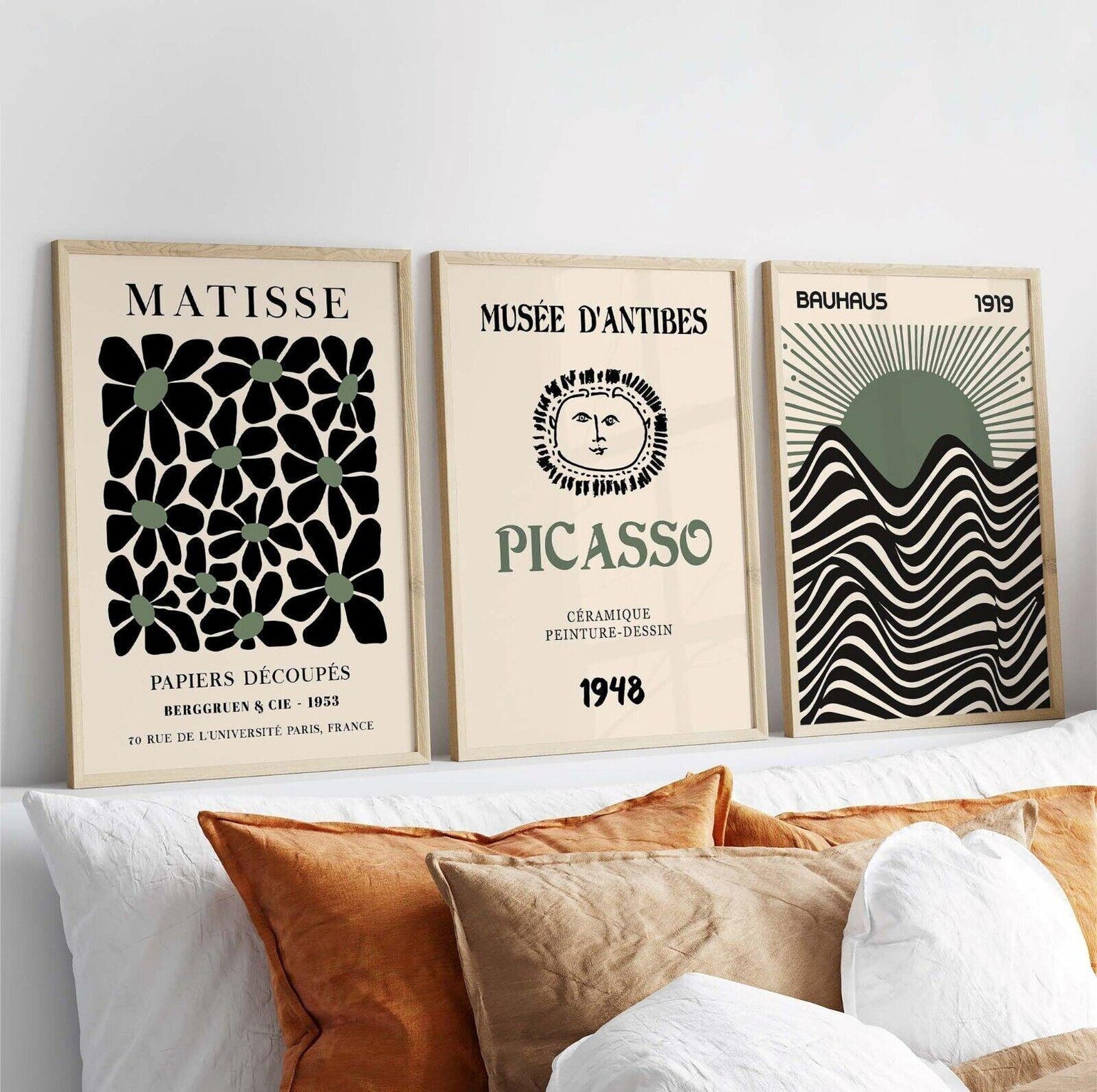 Abstract Canvas Set - مجموعة من 3 ملصقات فنية جدارية