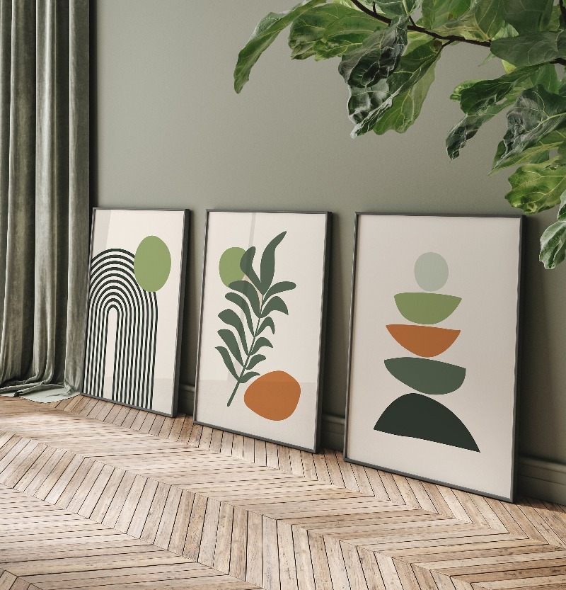 Abstract Canvas Set - 3 قطع من اللوحات الفنية الزخرفية