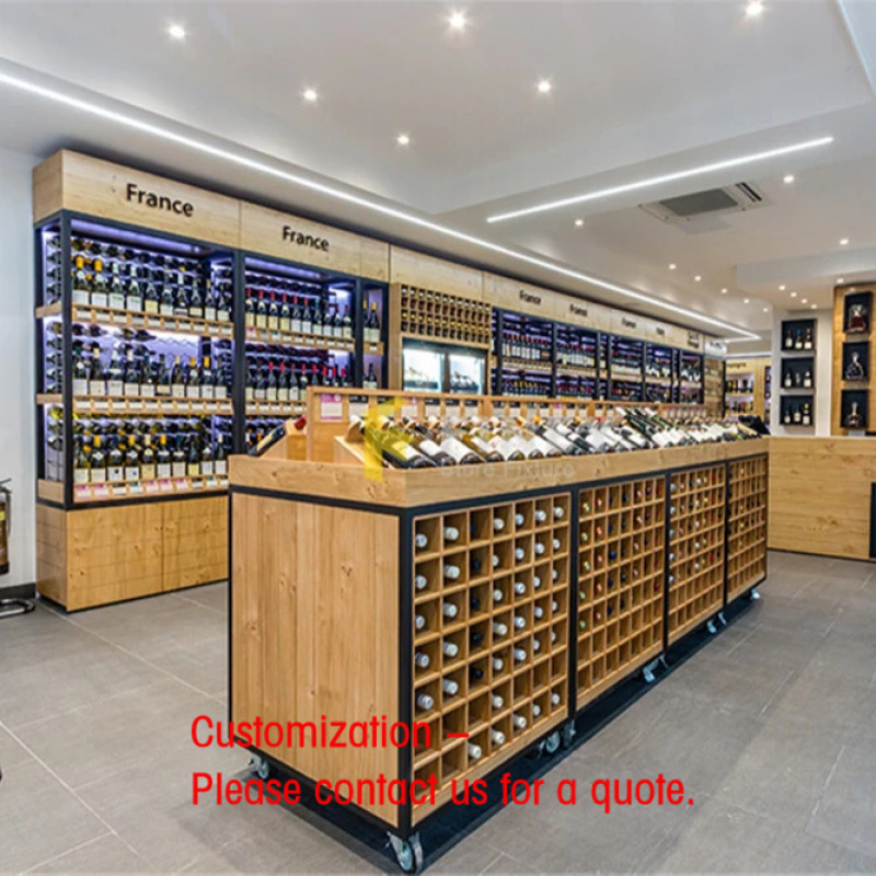 Interior Design Retail - تصميم داخلي مخصص لمتجر النبيذ، ديكور