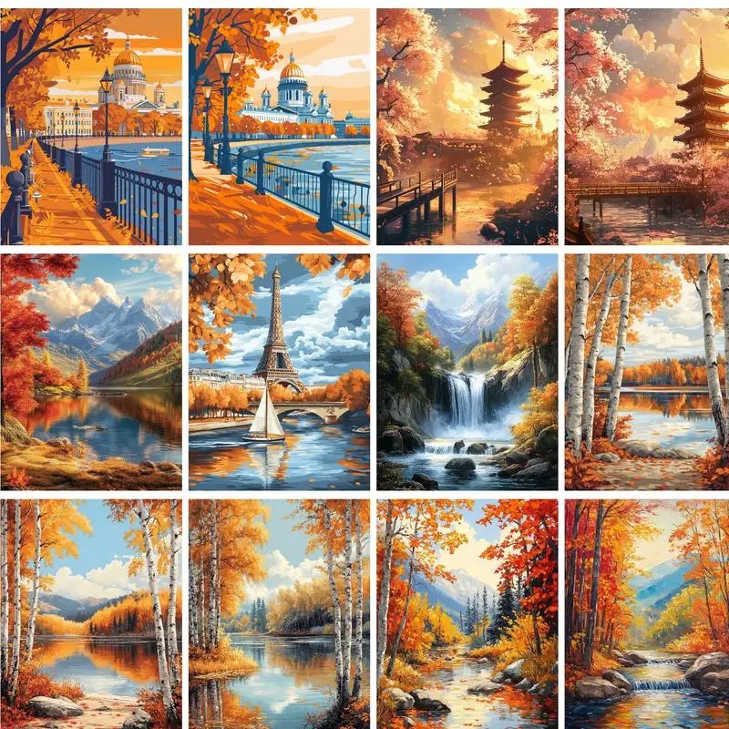 Abstract Canvas Set - لوحة رسم بالأرقام على القماش مقاس