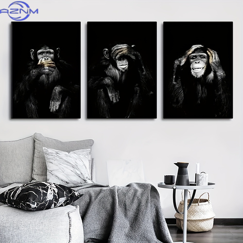 Abstract Canvas Set - مجموعة من 3 ملصقات كبيرة الحجم