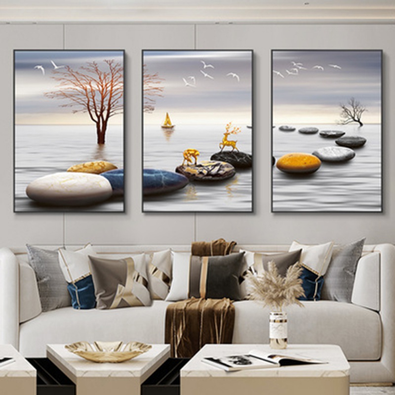 3 قطع/مجموعة لوحة فنية جدارية  - مراجعة Abstract Canvas Set وسعره