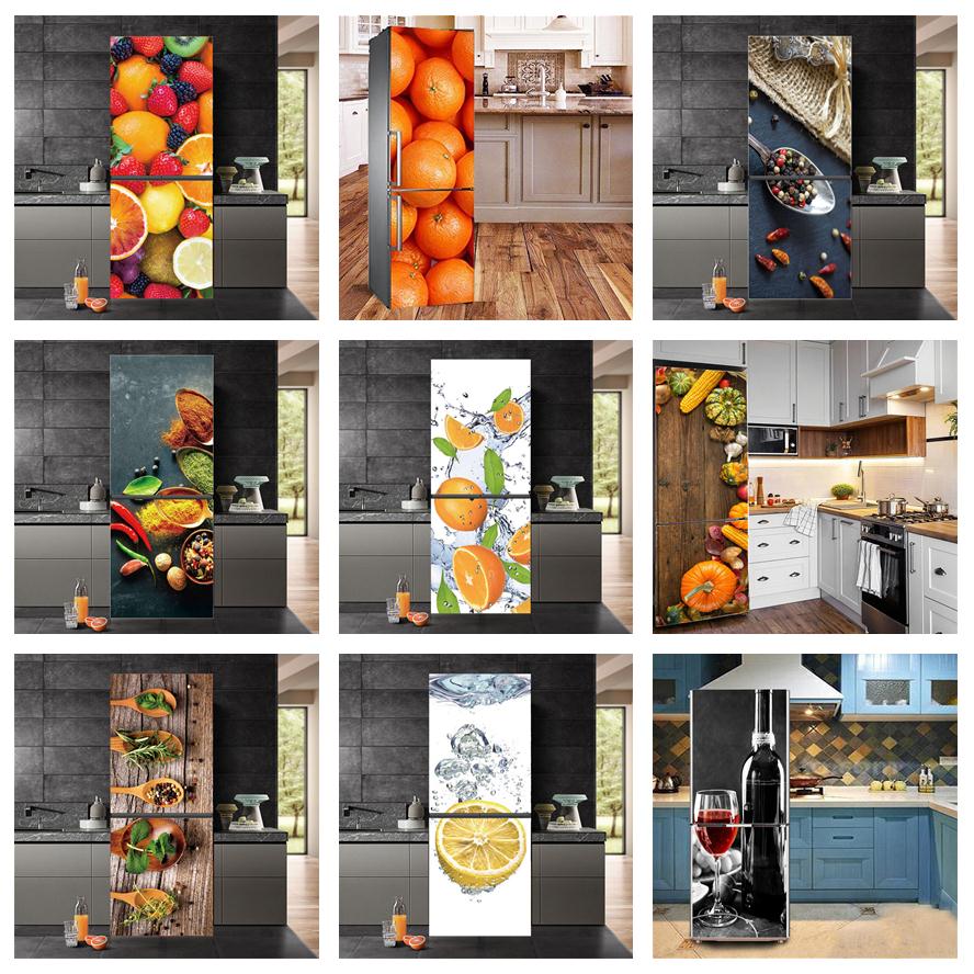 ملصق نمط توابل الفاكهة للثلاجة - مراجعة Interior Design Kitchen وسعره