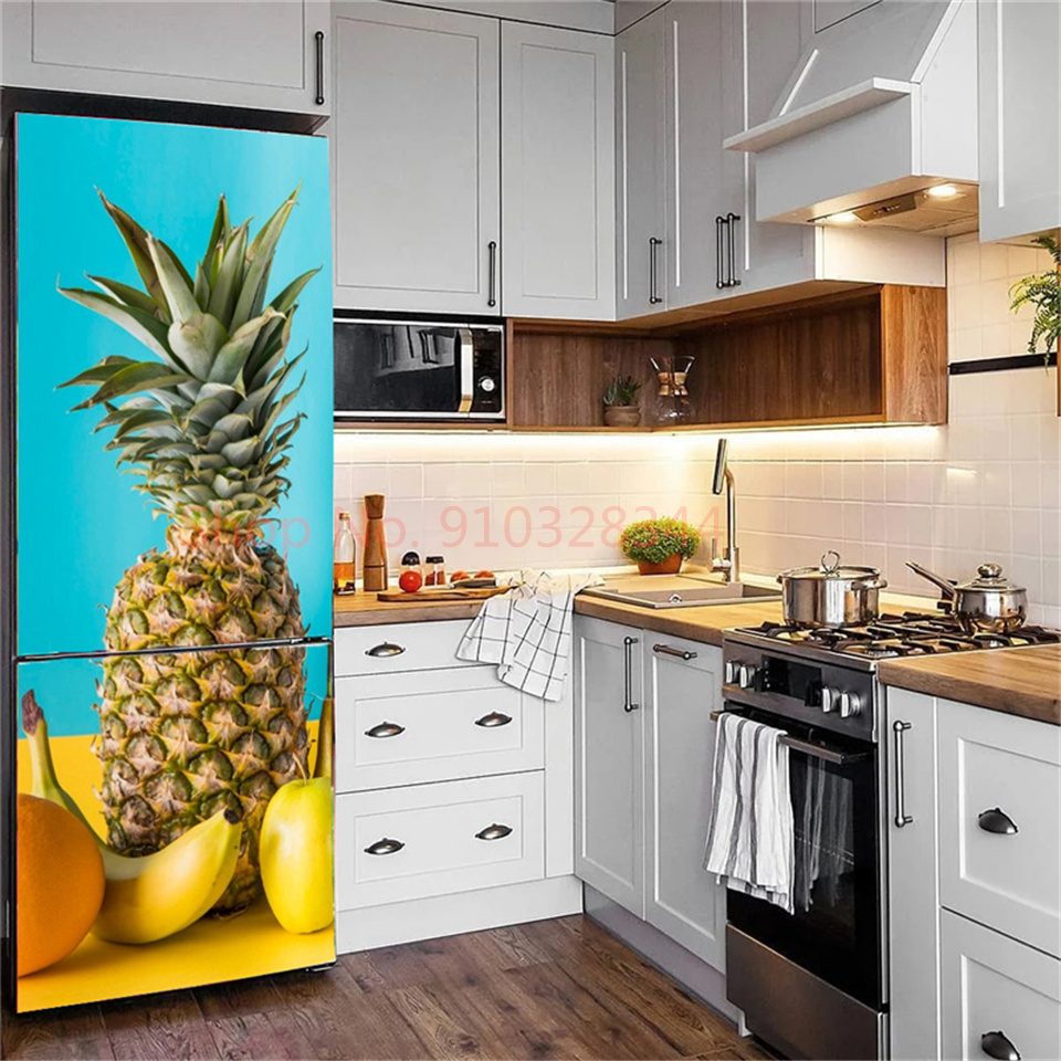 ملصق نمط توابل الفاكهة للثلاجة - مراجعة Interior Design Kitchen وسعره