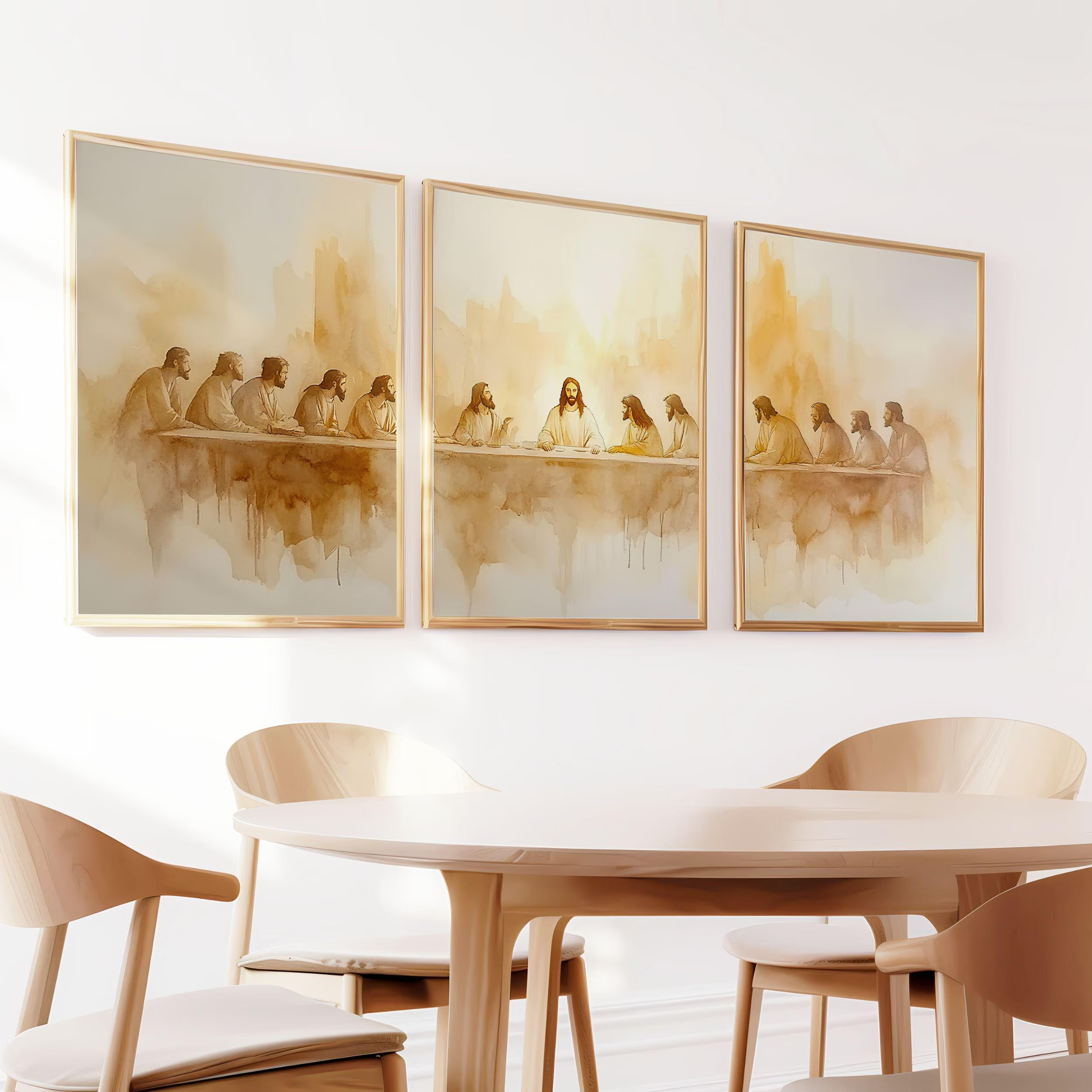 3 قطعة/المجموعة العشاء الأخير  - مراجعة Abstract Canvas Set وسعره