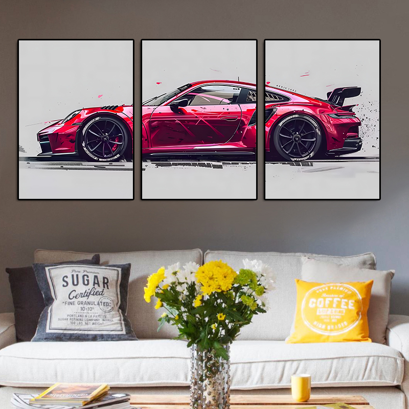 مجموعة من 3 ملصقات بدون إطار ل - مراجعة Abstract Canvas Set وسعره