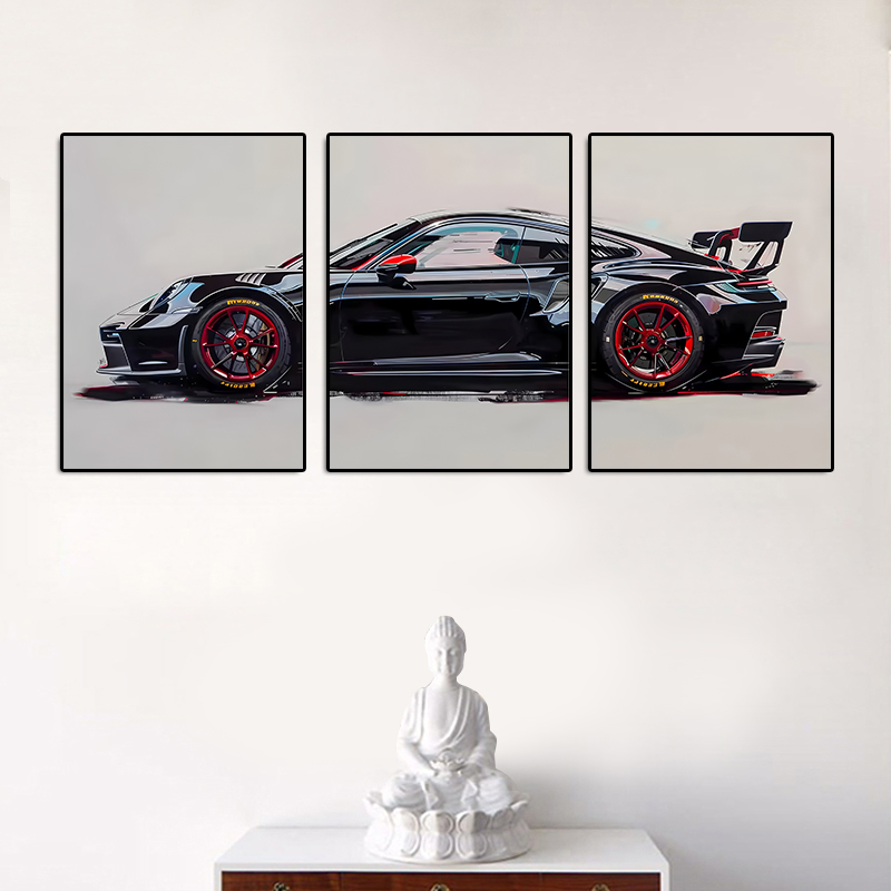 مجموعة من 3 ملصقات بدون إطار ل - مراجعة Abstract Canvas Set وسعره